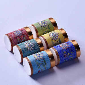 Boîte de rangement en céramique pour thé, petite boîte à thé, boîte à thé en céramique, bocal avec couvercle, boîte de rangement pour la cuisine, boîte à sucre, boîte à thé - Product Image 1