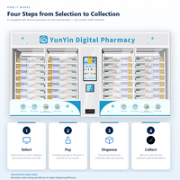 Distributeur automatique numérique de médicaments de pharmacie multimédia avec système de distribution automatique pour éviter les chutes Paiement sans contact