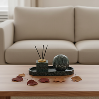 Plateau en marbre naturel, porte-encens, diffuseur d'arômes, décoration de maison en pierre de luxe, style nordique, organisateur de bijoux, support de vanité