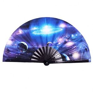 New Rainbow Pattern Custom Printed Folding Hand <b>Fan</b> Clack Hand <b>Fan</b> With Logo Pride <b>Large</b> Rave Hand <b>Fan</b> for Festival - Product Image 3