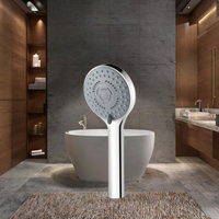 Pommeau de Douche Moderne en Plastique ABS Chromé, 5 Fonctions, Douchette à Main Écologique, Garantie 1 An pour Robinets de Salle de Bain