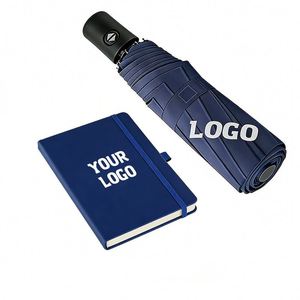 High Quality Custom Wholesale Promotional Navy Blue A5 Notebook Business Journals PU Leather Hardcover Notebooks with Logo - Product Image 1