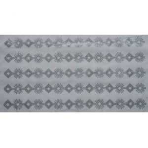 Motif de transfert thermocollant en strass motif quadrifoliaux marocains exotiques, bordure de luxe à motif treillis pour Abaya de Dubaï - Product Image 2