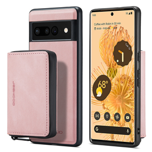 Funda de cuero magnética con bolsa de cremallera para Google Pixel 7/7 PRO, funda de billetera desmontable para Google Pixel <span class=keywords><strong>6A</strong></span> - Product Image 5