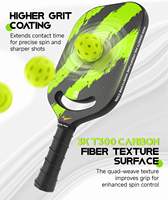 Pala de Pickleball de Fibra de Carbono Cruda T700 - Material Ecológico con Textura Antideslizante Global Sports, 1250g, 40 Orificios, GQK Ascent GC5104