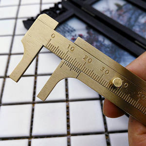 Digitale Schuifmaat Meetinstrument Paquimetro Pocket 80Mm Mini Messing Sliding <span class=keywords><strong>Vernier</strong></span> Calip Micrometer Meten Maken Kit - Product Image 6