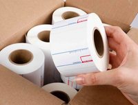 Étiquettes d'échelle CAS thermiques directes pré-imprimées personnalisées 58x40/58x60/60x43 Étiquette adhésive de prix Autocollant de code-barres Supermarché
