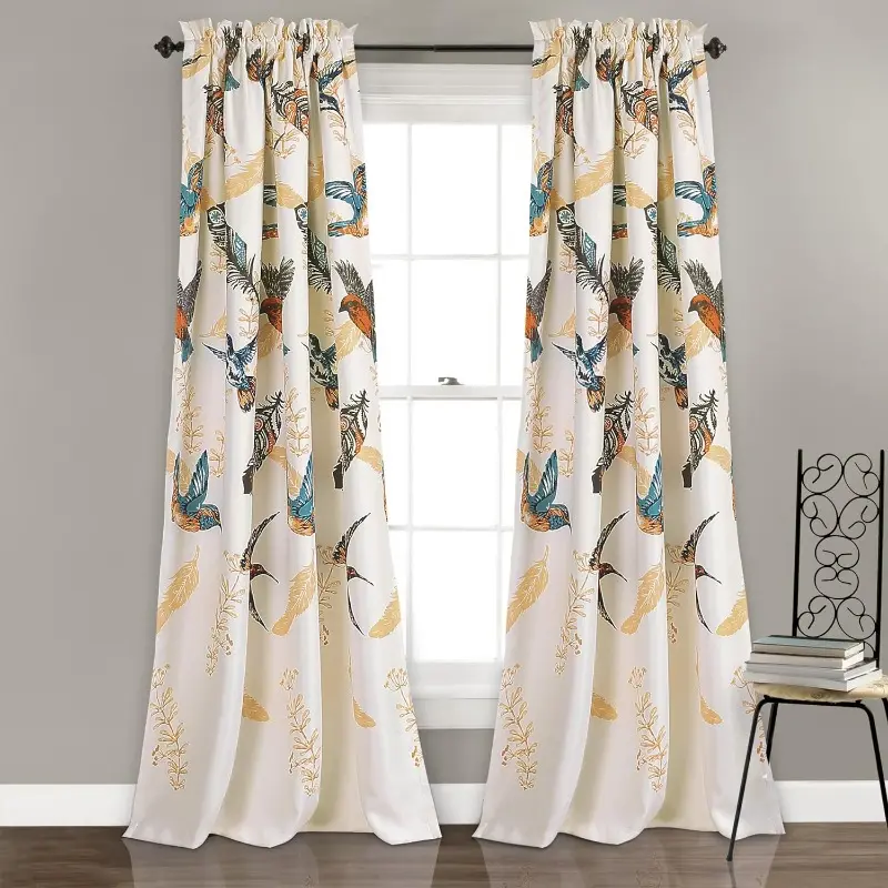 Wholesale Vintage Floral New-style Luxury Design Living Room Bedroom Textile Window Curtains