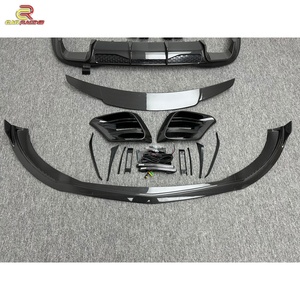 ชุดแต่งคาร์บอนไฟเบอร์แบบแห้งสไตล์ B สำหรับรถยนต์เมอร์เซเดส-เบนซ์ เอสคลาส W223 S580 ปี 2021-2024 ประกอบด้วยสปอยเลอร์หลัง ดิฟฟิวเซอร์ ปลายท่อไอเสีย และลิปหน้า - Product Image 4