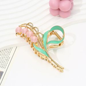 Groothandel Grote Haarklem Metalen Diamant Racket Leuk Grote Haarklauwen Strass School Potlood Bloem Tulp Klauw Clips Voor Vrouwen - Product Image 2