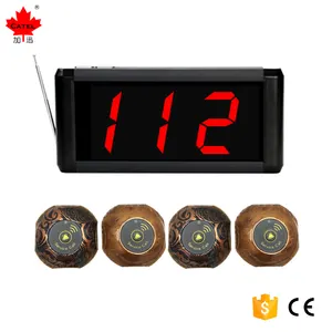 Wireless Calling System Host LED Display Receiver Guest Call For Fast Food Restaurant Church Nurse Call Hospital