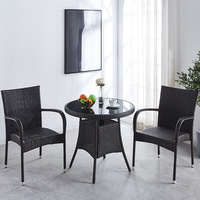 Design à la mode, cadre en aluminium, meubles d'extérieur, table basse et chaise de patio, ensemble de salle à manger, meubles d'extérieur, chaise de salle à manger en osier