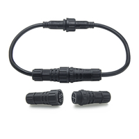 Conector M20 de 2, 3 y 4 Pines, Conector Eléctrico de Tornillo, Ensamblado en Campo, Autoblocante, Macho y Hembra, Conector de Cable de Alimentación Impermeable para Aviación