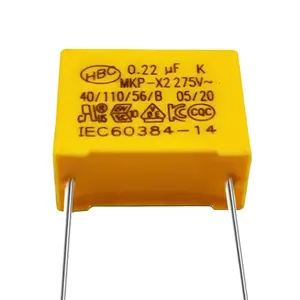 Condensador X2 de 0.22uf 275v Mpx/mkp, Condensadores X2 224K 275VAC <span class=keywords><strong>P20</strong></span>, Condensador Anti-interferencia de Película de Polipropileno Metalizado 684K - Product Image 1