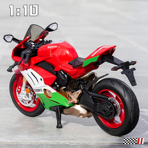 Motocicleta Ducati de Aleación a Escala 1:10, Modelo de Motocicleta Simulada, Modelo Metálico Acústico-Óptico, Juguete Coleccionable, Regalo para Niños - Product Image 6