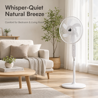 Ventilateur de refroidissement solaire et électrique de 16 pouces pour usage extérieur, charge rapide 9V 2A, 5 pales métalliques, télécommande, PH 198F, écoénergétique