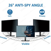 Filtre de confidentialité amovible facile à installer/demontable pour ordinateur de bureau, anti-espionnage, anti-reflets, anti-lumière bleue, protection d'écran pour la série DELL