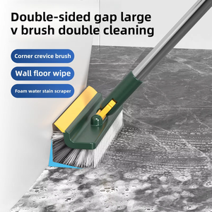 Làm Sạch Bàn Chải 3 Trong 1 Hộ Gia Đình Sàn Chà Bàn Chải Dài Xử Lý 180 ° Xoay Có Thể Tháo Rời Có Thể Điều Chỉnh Crevice Làm Sạch Bàn Chải - Product Image 4