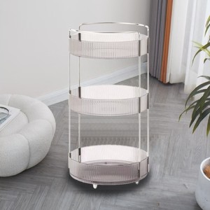 Estante de almacenamiento de escritorio giratorio para pintalabios, productos para el cuidado de la piel y artículos de acabado, soporte de almacenamiento de baño multicapa - Product Image 2