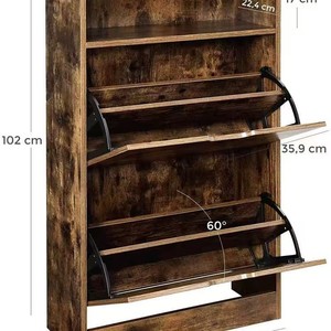 Cross-border multi-functional assembled simple <b>storage</b> doorway flip-down <b>shoe</b> cabinet ultra-thin <b>shoe</b> cabinet 17cm economical - Product Image 4