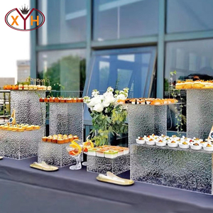 Giá đỡ bánh kem acrylic trang trí đám cưới, trung tâm bàn tiệc sinh nhật hình chữ nhật thiết kế sang trọng - Product Image 6