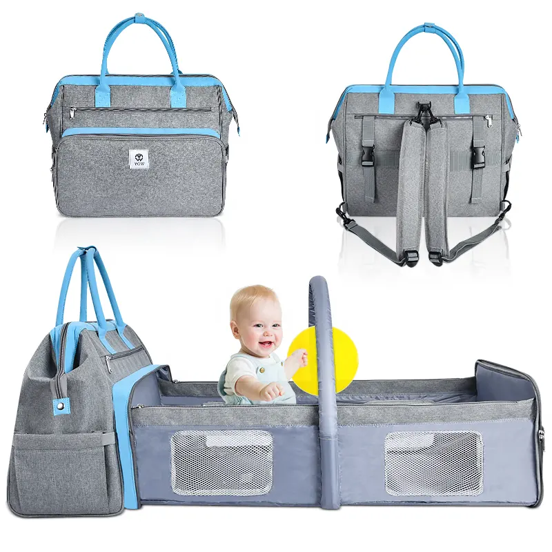 Newest Arrival Travel Diaper Backpack 3 in 1 Baby Diaper Bag Baby Bed Diaper Bag Backpack