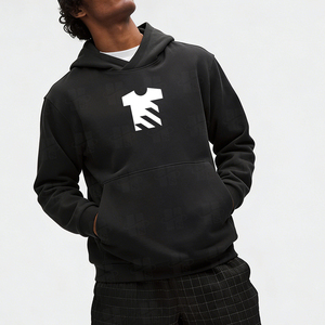 Fabricant de sweats à capuche OEM, sweat à capuche avec strass, molleton de coton de haute qualité, coupe classique, sweats à capuche personnalisés brodés pour hommes - Product Image 3