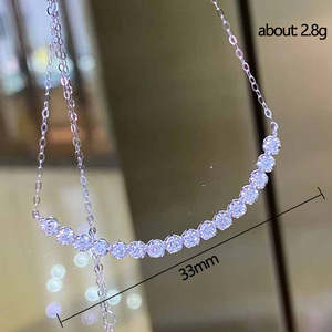 Collana con Ciondolo Classico a Faccina Sorridente Semplice da Donna, con Gemme Miste, Catena a Clavicola in Lega di Rame, Gioielli - Product Image 3