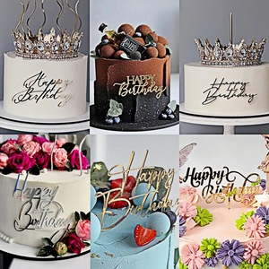 Nuovi Topper per Torte in Acrilico Riutilizzabili ed Ecologici in Stile Ins, Decorazione Laterale Moderna per Torte <span class=keywords><strong>di</strong></span> <span class=keywords><strong>Compleanno</strong></span> - Product Image 1