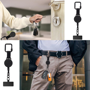 Wholesale lockable webbing telescopic <b>buckle</b>, 3.6cm round groove easy-pull <b>buckle</b>, stainless steel mobile phone <b>clip</b>, - Product Image 2