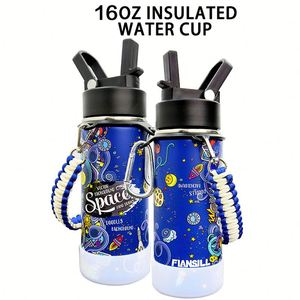 Cute Eco-Friendly 16oz Water Bottle Time Marker <b>Straw</b> Sticker Motivational Design for School Home Use for Kids Adults - Product Image 4