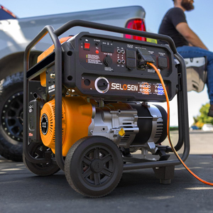 เครื่องกำเนิดไฟฟ้าแบบพกพา 6.5KW 8.2KW 8200W ใช้ได้ทั้งแก๊สและน้ำมัน 17H 20H พร้อมเครื่องยนต์ OHV 322cc รุ่น HSAMZ-Dual Fuel P - Product Image 1
