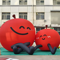 Pomme gonflable publicitaire géante avec logo Modèle de fruit gonflable personnalisé pour décoration publicitaire