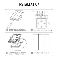 Smartdust EU UK Tuya APP Lampu LED Pintar 240V Zigbee 3.0 Kontrol Jarak Jauh Satu Tombol Cerdas Baru 10A Tombol Piano 3 Gang WIFI