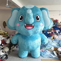 Disfraz Inflable de Elefante Personalizado, Mascota Andante para Eventos, Tela Suave, Certificado CE, Talla Adulto, 1 Pieza MOQ, Personalizable