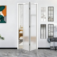 Puerta Plegable de Vidrio de Diseño Francés Elegante, Personalizada, Resistente al Viento y al Agua, para Villa o Apartamento, Interior de Alta Gama, Garantía de 5 Años