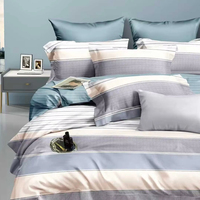 Ensemble de housse de couette TC300 de luxe imprimé certifié OEKO-TEX 1800TC 4 pièces 100% coton pour la maison et l'hôtel, tissé