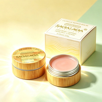 SAGALAGA 30g Baume Réparateur pour Cuticules à Base de Plantes Naturelles, Pot en Bambou, Crème Guérisseuse Bio aux Herbes, Marque Privée