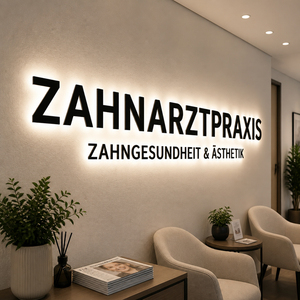 Custom Gold Brushed <b>LED</b> Signboard 3D Logo Business Acrylic Illuminated Metal Sign for Indoor Dental Clinic Decorations Shop Sign - Product Image 4