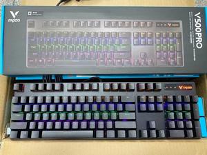 <span class=keywords><strong>Clavier</strong></span> mécanique filaire rétroéclairé RVB <span class=keywords><strong>Rapoo</strong></span> V500 PRO avec 104 touches, adapté aux PC et ordinateurs portables des joueurs et aux claviers de jeu 104 touches - Product Image 4