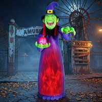 Nouvel Arrivage Transfrontalier : Ballon Gonflable Sorcière d'Halloween Imprimé UV pour Décorations de Fête et Accessoires de Décoration de Jardin/Événement