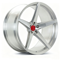 Rines de Aleación Forjados Personalizados SL 19-26 Pulgadas 23X11 21x9.5 22x12.5 5x112 5x120 Plateados de 5 Radios para Audi A6 S6 RS6