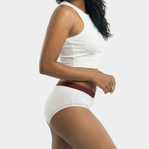 Culotte taille haute unie pour femme, confortable, tricotée, écologique, respirante, sans couture, pour adultes - Product Image 6