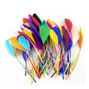 Custom Dyed Colors Millinery Supplies Stripped Goose <strong>Feather</strong> <strong>Feathers</strong> 15-20cm for DIY Wedding/Party Decorations 100 Pcs/Bundle - Product Image 2