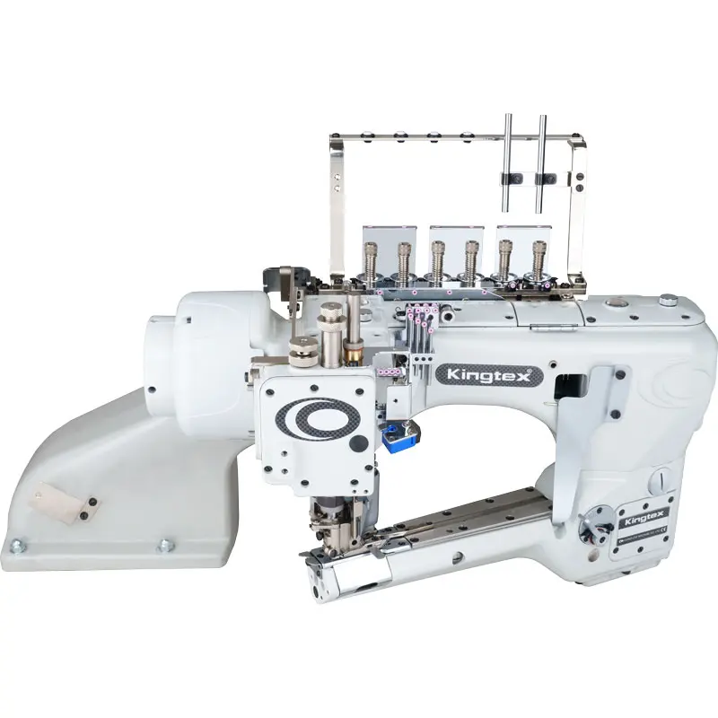 Discount kingtex NTD-6712 4 needle 6 thread sewing machine flat seammer industrial sewing machine for children's clothing stock