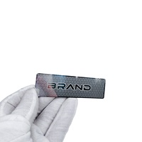 Placa de Identificación de Metal Anodizado Plateado Cepillado Personalizada, Placa con Nombre Grabada con Logotipo, Etiquetas de Aluminio