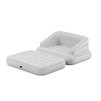 Pursuefree Canapé Gonflable Floqué 5-en-1 pour Intérieur et Camping, Double Épaisseur, Canapé Paresseux, Lit Gonflable, Canapé de Salon