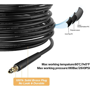 Tuyau d'eau haute pression Stm 10M 15M avec connecteur en cuivre PVC pour nettoyage à eau froide Karcher K2 K7 - Product Image 3