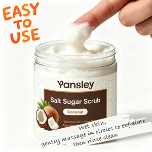 Gommage corporel hydratant et exfoliant Yansley contenant de l'huile de noix de coco, de l'aloe vera, des propriétés anti-rides et blanchissantes - Product Image 5