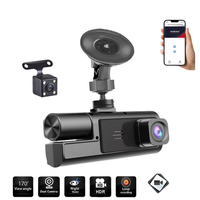 Caméra de tableau de bord automatique 1080P IPS pour voitures et camions, traceur GPS, angle 360°, étanche, vision nocturne, surveillance en direct, caméra de sécurité pour véhicule